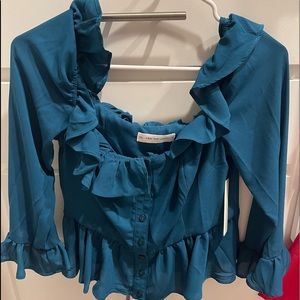 Blue LANI THE LABEL blouse. NWT!!! $30